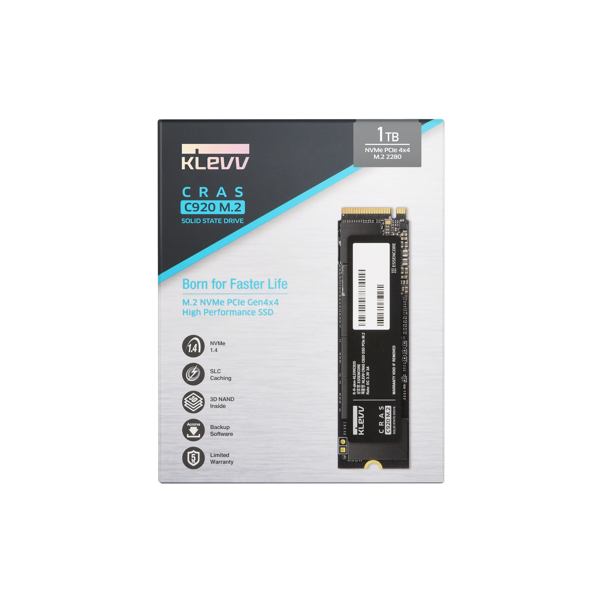 Klevv Cras C920 1TB M.2 NVMe PCIe Gen4x4 SSD – K01TBM2SP0-C92...