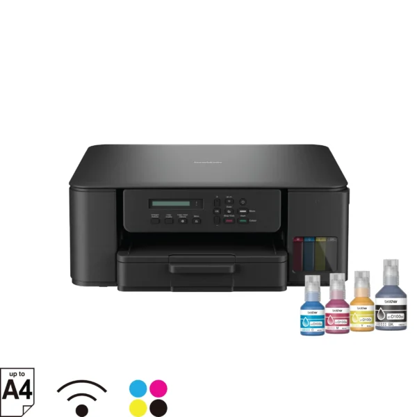 Brother DCP-T530DW Duplex Ink Tank All-in-One Inkjet Printer - Print/Scan/Copy, Auto 2-Sided, Wi-Fi, 16ipm Mono/9ipm Color, 7500/5000 Page Yield - DCP-T530DW