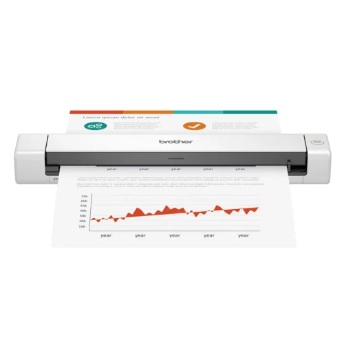 Brother DS-640 Portable USB-Powered Mobile Document Scanner, 15ppm, 600dpi, 1.8m Long Paper - DS-640