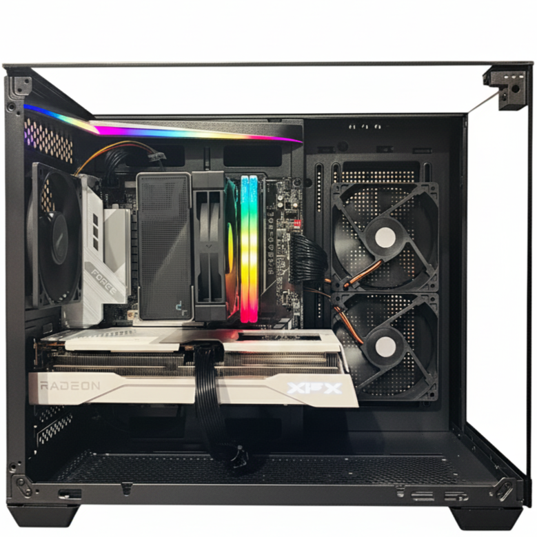 Custom PC Builder 3 Fable | Mid-Range AMD Ryzen 5 7500F Gaming PC with Radeon RX 9060 XT 16GB, 32GB DDR5 RAM, and 24-Inc...