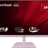 GPG-23-MON-VA2436-H-PN-PRDP_F01_l ViewSonic 24" VA2436-H-PN Full HD 100Hz SuperClear IPS Monitor Pink - VA2436-H-PN
