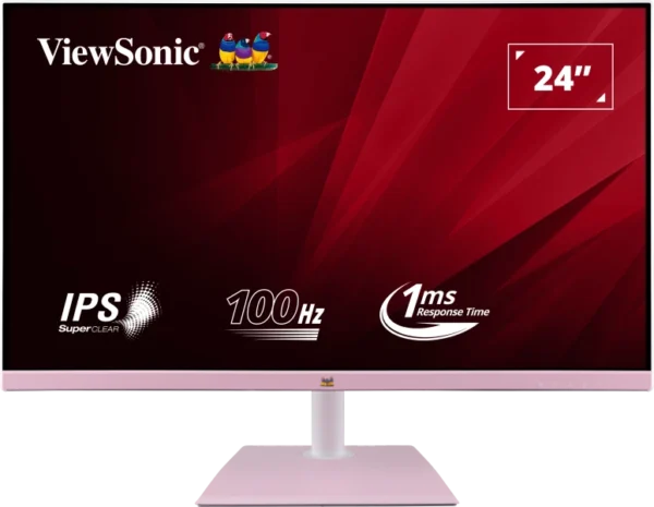 GPG-23-MON-VA2436-H-PN-PRDP_F01_l ViewSonic 24" VA2436-H-PN Full HD 100Hz SuperClear IPS Monitor Pink - VA2436-H-PN