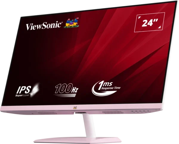 GPG-23-MON-VA2436-H-PN-PRDP_LF03_l ViewSonic 24" VA2436-H-PN Full HD 100Hz SuperClear IPS Monitor Pink - VA2436-H-PN