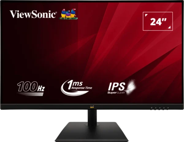 GPG-23-MON-VA2436-MH-7-PRDP_F01_pc_l ViewSonic VA2436-H 24 Inch Full HD IPS Monitor 100Hz 1ms HDMI VGA Built-in Low Blue Light 3-Side Borderless Black - ViewSonic VA2436-H (Black)