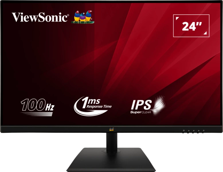 ViewSonic VA2436-H 24 Inch Full HD IPS Monitor 100Hz 1ms HDMI VGA Built-in Low Blue Light 3-Side Bor...