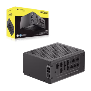 Corsair iCUE LINK HX1000i SHIFT 1000W ATX 3.1 Fully Modular PSU, Cybenetics Platinum, Side-Mounted SHIFT Connectors, Native 12V-2x6 - CP-9020265-NA