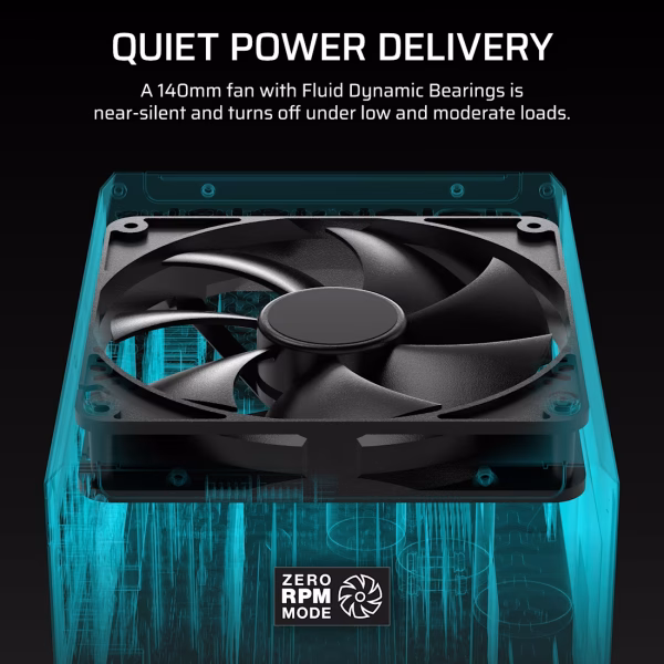 Corsair HX1200i SHIFT 1200W ATX 3.1 Fully Modular PSU, Cybenetics Platinum, Digital DSP, Native 12V-2x6, iCUE LINK Hub, Side SHIFT Connectors - CP-9020267-NA