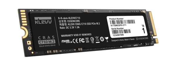 Klevv Cras C710 M.2 2280 NVMe SSD 256GB/512GB/1TB PCIe Gen3x4 - K01TBM2SP0-C71