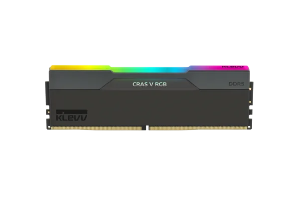 Klevv_Product Image_Memory_CRAS V RGB_02L Klevv Cras V RGB DDR5 32GB (16GBx2) 6000MT/s Desktop Memory Obsidian Black - KD5AGU880-60A300G