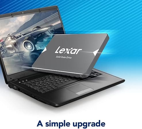 Lexar NS100 256GB 2.5 Inch SATA III SSD Up to 520MB/s Read 440MB/s Write Shock Vibration Resistant - LNS100-256RB