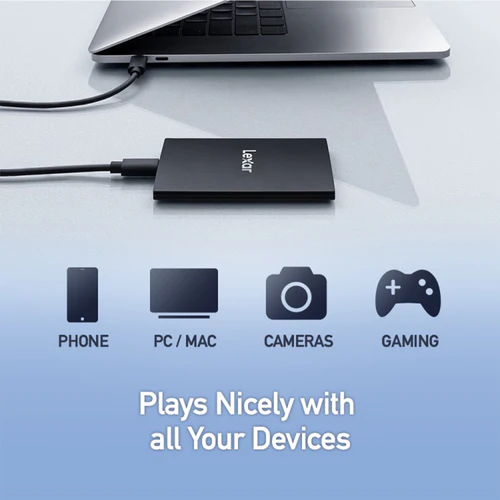 Lexar SL500 2TB USB 3.2 Gen2x2 Portable SSD 4 Lexar SL500 2TB Portable SSD USB 3.2 Gen 2x2 Up to 2000MB/s Read 1800MB/s Write IP54 Aluminum - LSL500X002T-RNBNG