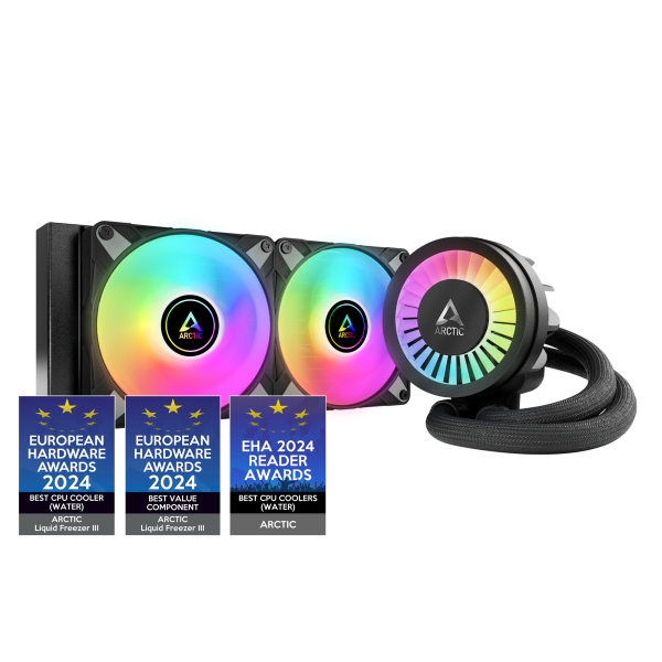 ARCTIC Liquid Freezer III Pro 240 A-RGB Black AIO CPU Cooler 38mm Radiator Intel LGA1851 LGA1700 AMD AM5 AM4 - ACFRE00182A