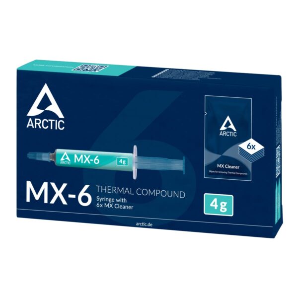 ARCTIC MX-6 Ultimate Performance Thermal Paste 4g with 6 MX Cleaner Wipes - ACTCP00084A