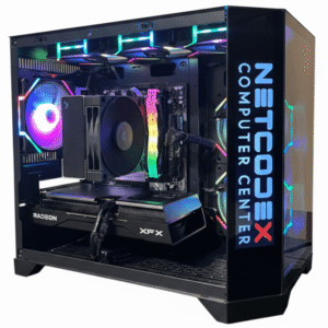 Noir | Mid-Range AMD Gaming PC with Ryzen 7 8700F, Radeon RX 9060 XT 16GB, 32GB DDR5 RAM & 1TB NVMe SSD for 1440p Gaming