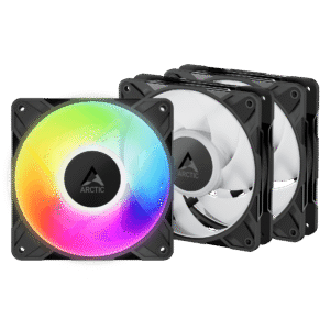 ARCTIC P12 Pro A-RGB 120mm PWM Fan 3-Pack High Static Pressure 3000 RPM with Daisy-Chain - ACFAN00310A
