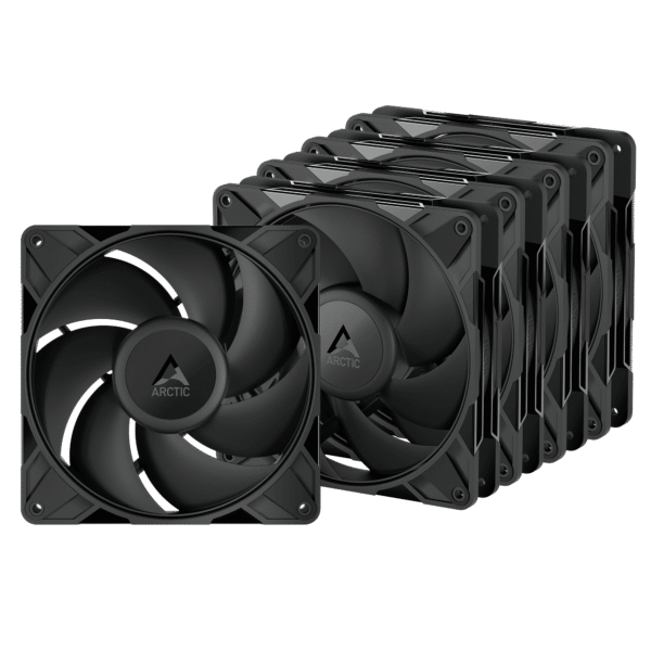 P14_Pro_PST_black_5Pack_g00 ARCTIC P14 Pro PST 140mm PWM Fan 5-Pack High Static Pressure 2500 RPM Daisy-Chain - ACFAN00319A