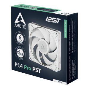 ARCTIC P14 Pro PST White 140mm PWM Fan High Static Pressure 2500 RPM Daisy-Chain - ACFAN00317A