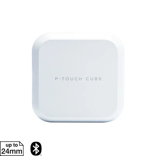 Brother PT-P710BT Cube Plus Rechargeable Bluetooth Label Printer with Auto Cutter, TZe Tapes up to 24mm, 20mm/sec, Design&Print 2 App - PT-P710BT