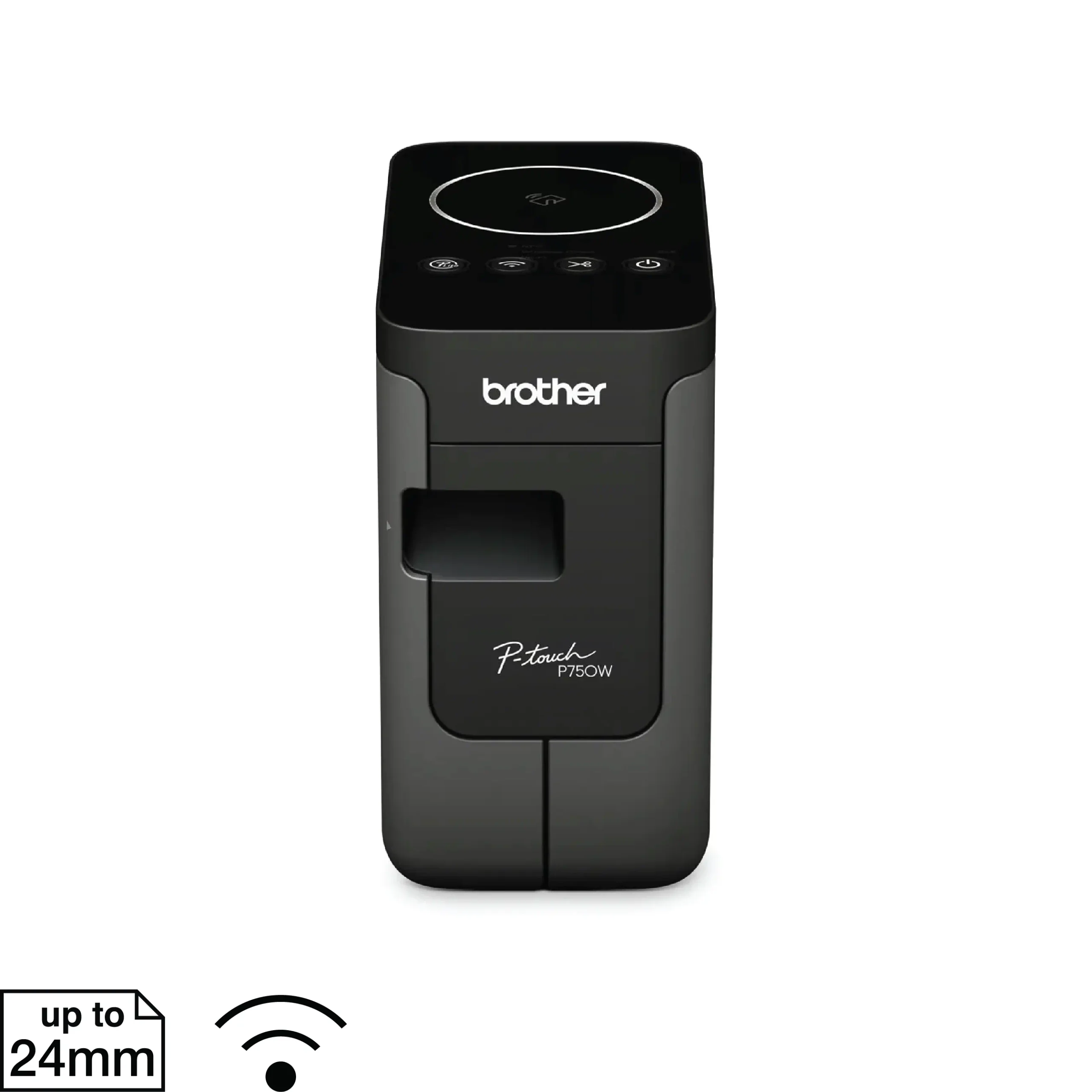 Brother PT-P750W Wireless Label Printer with USB/Wi-Fi, TZe Tapes up to 24mm, 30mm/sec, Auto Full/Ha...