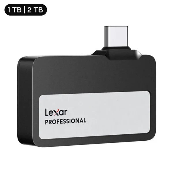 Lexar Professional Go Portable SSD with Hub USB 3.2 Gen 2 1050MB/s Read 1000MB/s Write 4-Port 10Gbps IP65 Black - LPASL400-RNBNG