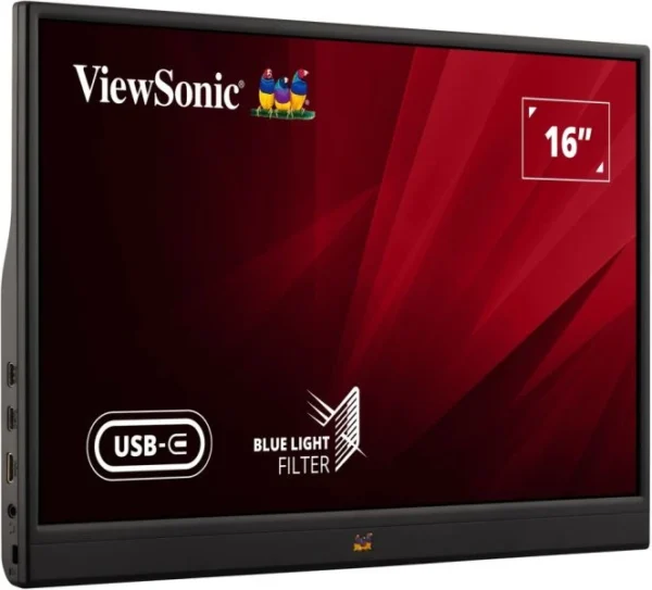 ViewSonic 16" VA1655-3 Full HD USB-C Portable IPS Monitor Pivotable - VA1655-3