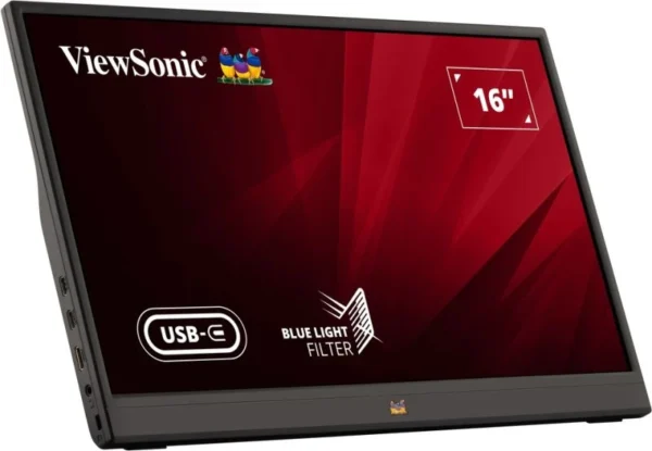 ViewSonic 16" VA1655-3 Full HD USB-C Portable IPS Monitor Pivotable - VA1655-3