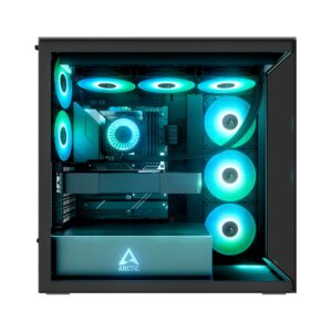 ARCTIC Xtender Mirror Black E-ATX Panorama Case Mirror Tinted Glass Dual 420mm Radiator Support 5x A-RGB Fans - ACPCC00018A
