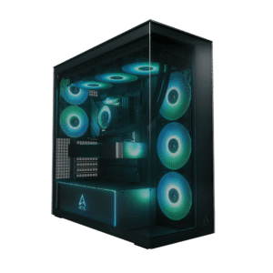 ARCTIC Xtender Black E-ATX Panorama Case Dual 420mm Radiator Support Tinted Glass 5x A-RGB Fans - ACPCC00015A