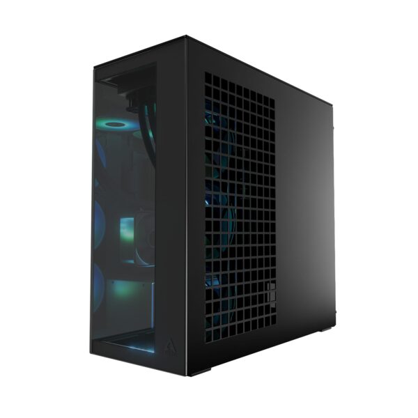 ARCTIC Xtender VG Black E-ATX Panorama Case Vertical GPU Mount PCIe 4.0 Riser Dual 420mm Radiator 5x A-RGB Fans - ACPCC00016A