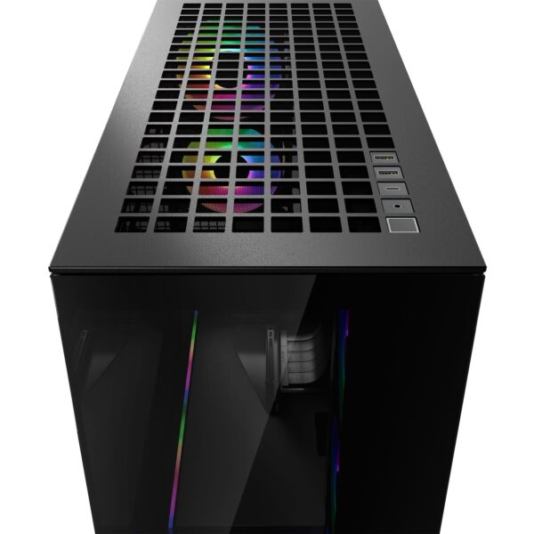 Xtender_VG_Mirror_g04 ARCTIC Xtender VG Mirror Black E-ATX Panorama Case Vertical GPU Mount PCIe 4.0 Riser Mirror Tinted Glass Dual 420mm Radiator 5x A-RGB Fans - ACPCC00019A