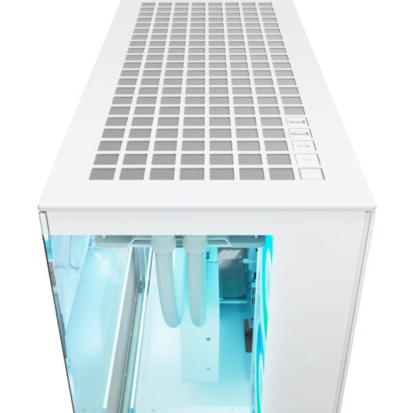 ARCTIC Xtender VG White E-ATX Panorama Case Vertical GPU Mount PCIe 4.0 Riser Clear Glass Dual 420mm Radiator 5x A-RGB Fans - ACPCC00017A