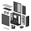 ARCTIC Xtender VG Black E-ATX Panorama Case Vertical GPU Mount PCIe 4.0 Riser Dual 420mm Radiator 5x A-RGB Fans - ACPCC00016A