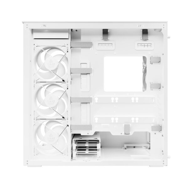 ARCTIC Xtender VG White E-ATX Panorama Case Vertical GPU Mount PCIe 4.0 Riser Clear Glass Dual 420mm Radiator 5x A-RGB Fans - ACPCC00017A