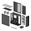 ARCTIC Xtender Black E-ATX Panorama Case Dual 420mm Radiator Support Tinted Glass 5x A-RGB Fans - ACPCC00015A