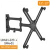 Brateck LDA21 Full-Motion TV Wall Mount 13-27 Inch up to 20kg - Brateck-LDA21-112