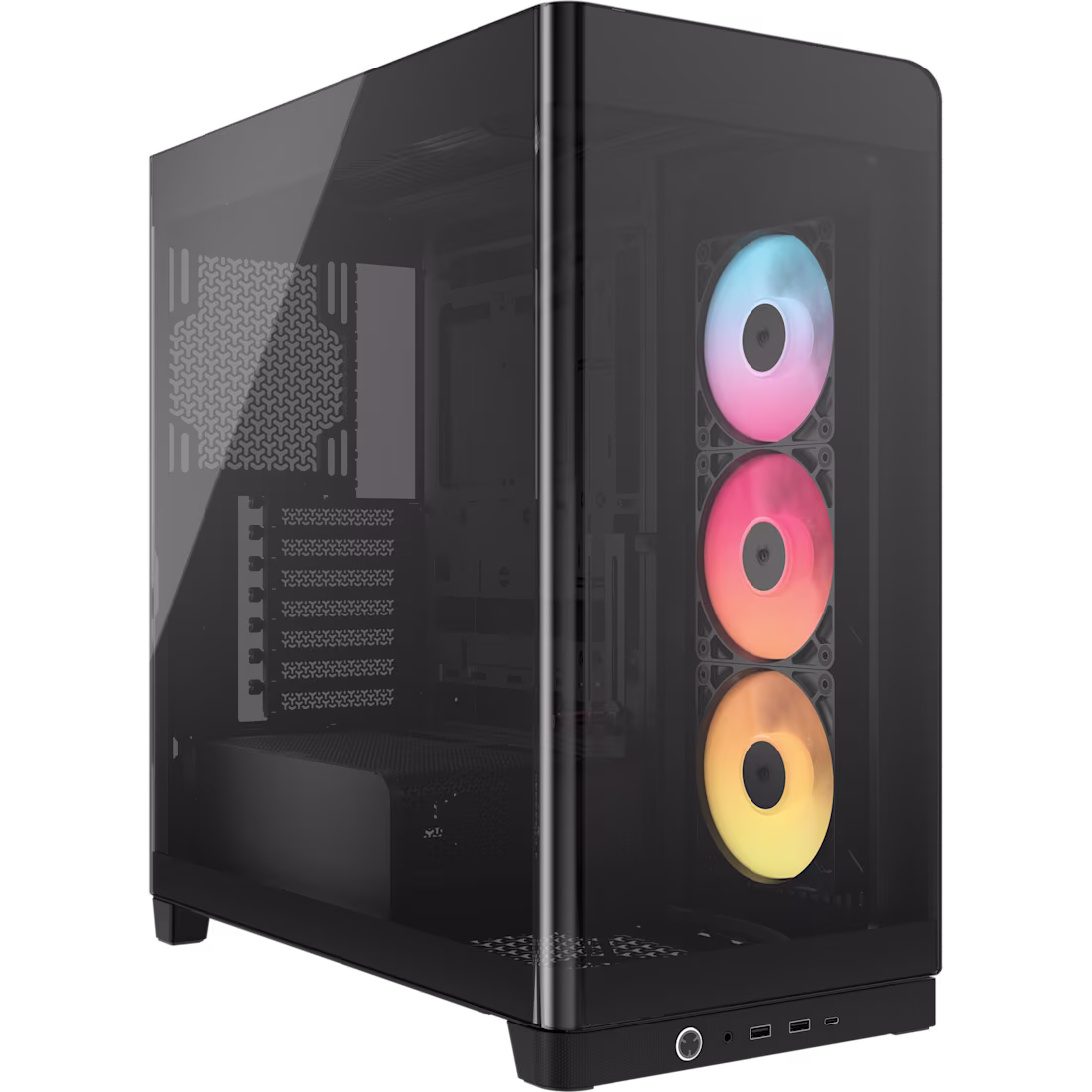 CORSAIR FRAME 4500X RS-R ARGB Curved Tempered Glass Mid-Tower Black – CS-CC-9011314-WW...