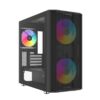 SAMA S30 Mesh Front M-ATX Mini Tower with 3 ARGB PWM Fans Black - S30-BKMP3AX1-GL