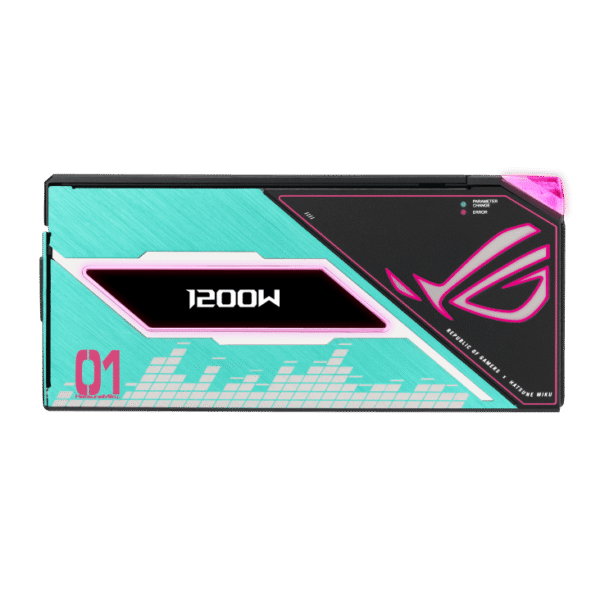 Asus ROG Thor 1200W Platinum III Hatsune Miku Edition, ATX 3.1 Fully Modular PSU, GaN MOSFET, Magnetic OLED, 0dB, Cybenetics Platinum/A++ - ROG-THOR-1200P3-MIKU