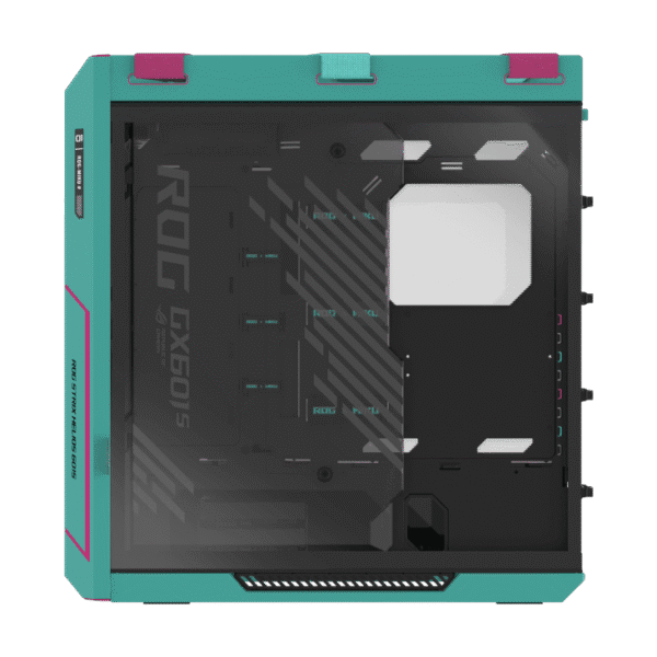 h732 (19) Asus ROG Strix Helios II Hatsune Miku Edition EATX Mid-Tower Case, Dual Tempered Glass, Aluminum Frame, 420/360mm Radiator Support, 450mm GPU Clearance - ROG STRIX HELIOS II GX601S HAT