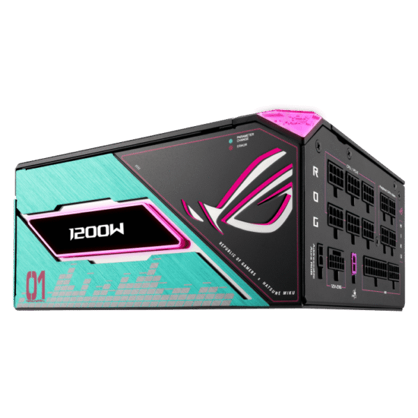 Asus ROG Thor 1200W Platinum III Hatsune Miku Edition, ATX 3.1 Fully Modular PSU, GaN MOSFET, Magnetic OLED, 0dB, Cybenetics Platinum/A++ - ROG-THOR-1200P3-MIKU
