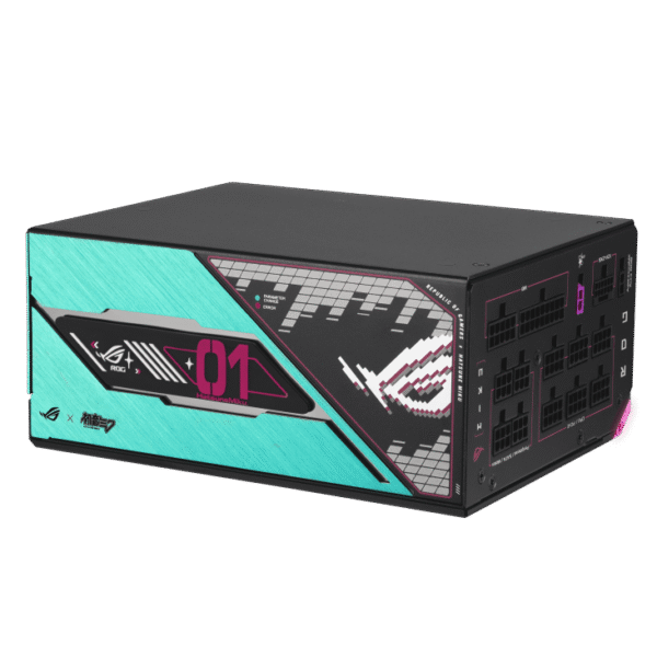 Asus ROG Thor 1200W Platinum III Hatsune Miku Edition, ATX 3.1 Fully Modular PSU, GaN MOSFET, Magnetic OLED, 0dB, Cybenetics Platinum/A++ - ROG-THOR-1200P3-MIKU