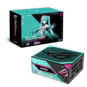 Asus ROG Thor 1200W Platinum III Hatsune Miku Edition, ATX 3.1 Fully Modular PSU, GaN MOSFET, Magnetic OLED, 0dB, Cybenetics Platinum/A++ - ROG-THOR-1200P3-MIKU