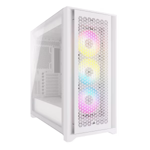 CORSAIR iCUE 5000D RGB AIRFLOW Tempered Glass Mid-Tower True White - CS-CC-9011243-WW