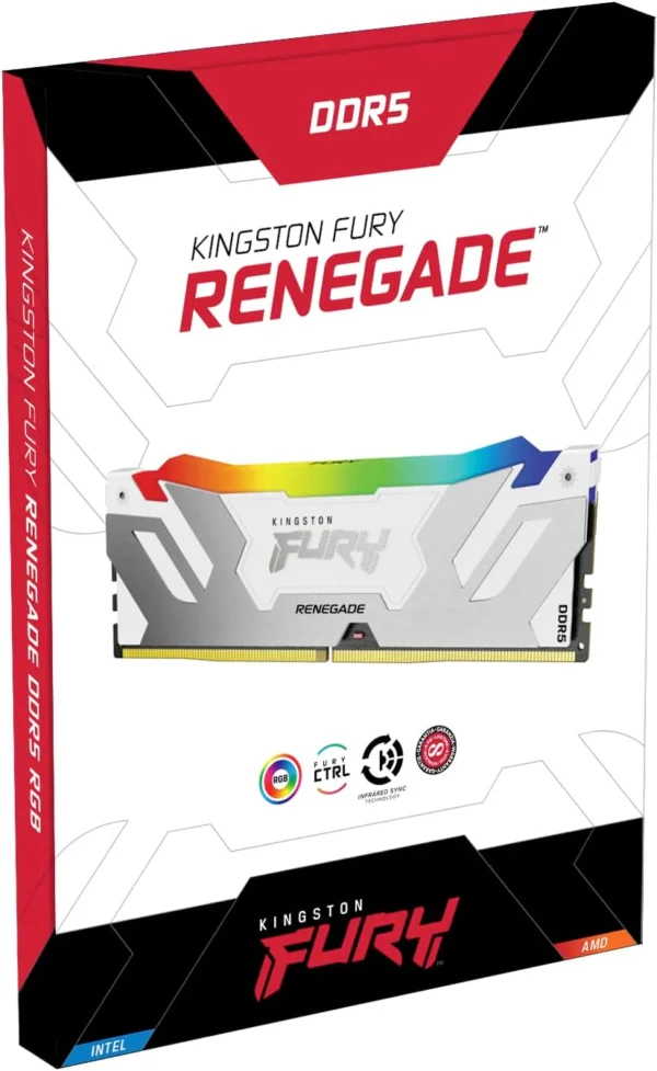 Kingston FURY KF564C32RWAK2-32 White DDR5-6400 CL32 32GB (2x16GB) Desktop Memory - KF564C32RWAK2-32