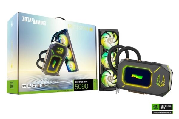 zt-b50900k-30p-image01_1 ZOTAC Gaming GeForce RTX 5090 ArcticStorm AIO 32GB GDDR7 360mm Liquid Cooled PCIe 5.0 DLSS 4 - ZT-B50900K-30P