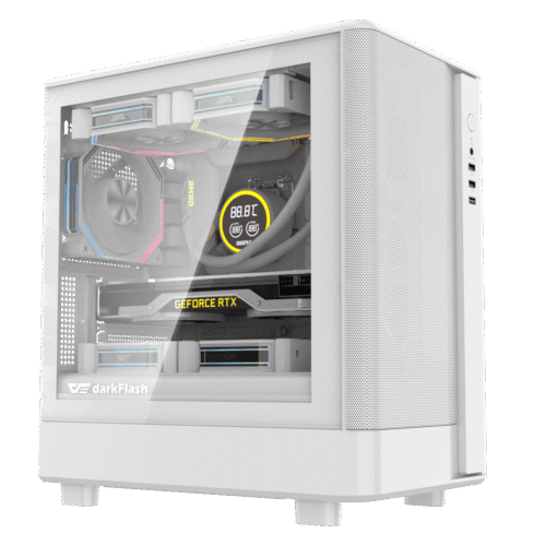 Darkflash DB330M Mesh White mATX High Airflow Gaming Case USB 3.0 - Darkflash DB330M Mesh White