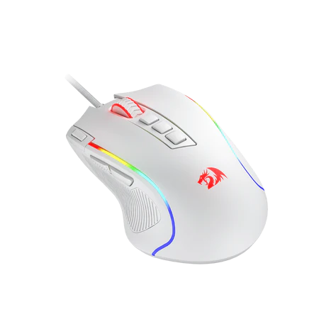 Redragon Predator White Wired Gaming Mouse 8000 DPI RGB 11 Buttons - Redragon PREDATOR WHITE RD M612W-RGB