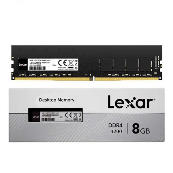 13191-1 Lexar 8GB DDR4-3200 UDIMM Desktop Memory 288-Pin - LD4AU008G-R3200GSST
