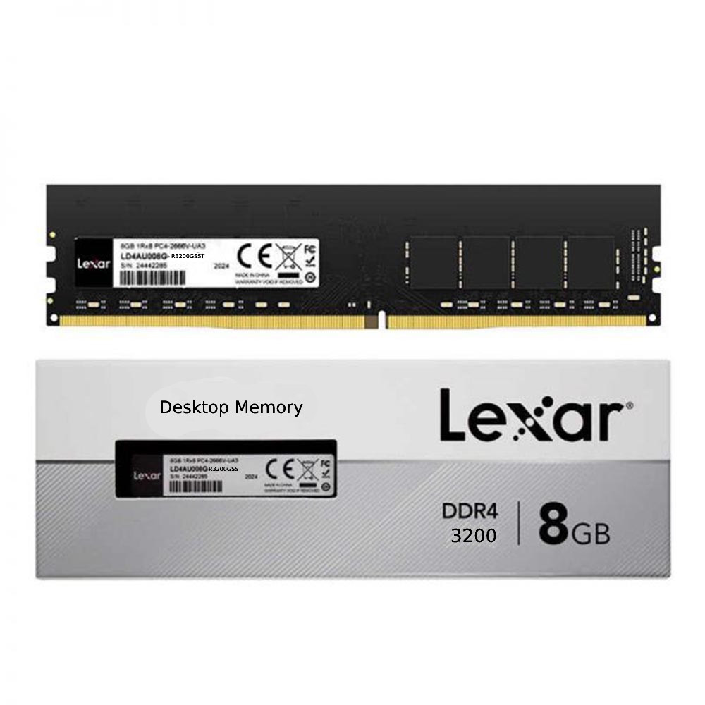 Lexar 8GB DDR4-3200 UDIMM Desktop Memory 288-Pin – LD4AU008G-R3200GSST...
