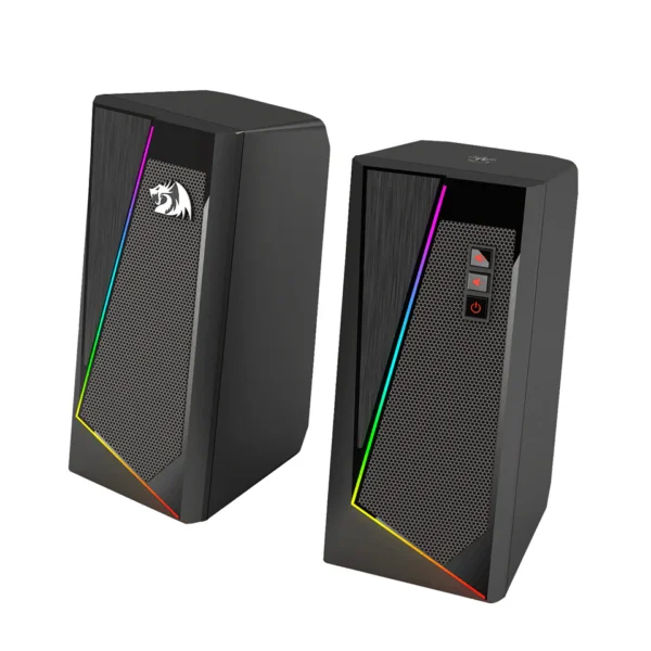 Redragon Anvil 2.0 Channel RGB Desktop Speakers Touch Control Enhanced Bass - Redragon ANVIL BLACK RD GS520